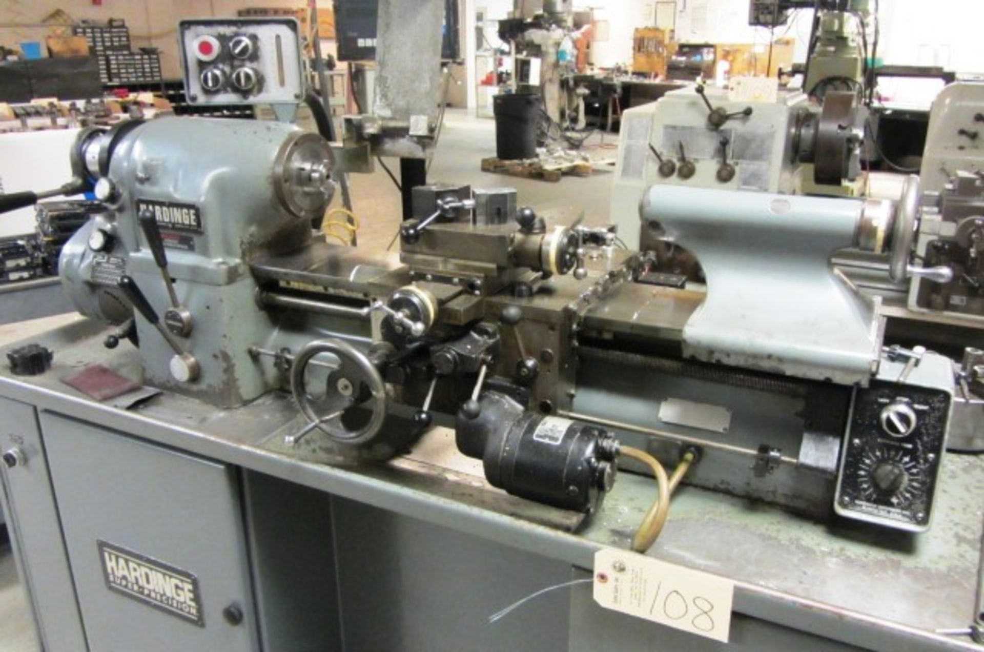 Hardinge Model HLVH Super Precision Engine Lathe with 1'' Bore, Spindle Speeds Variable to 3,000