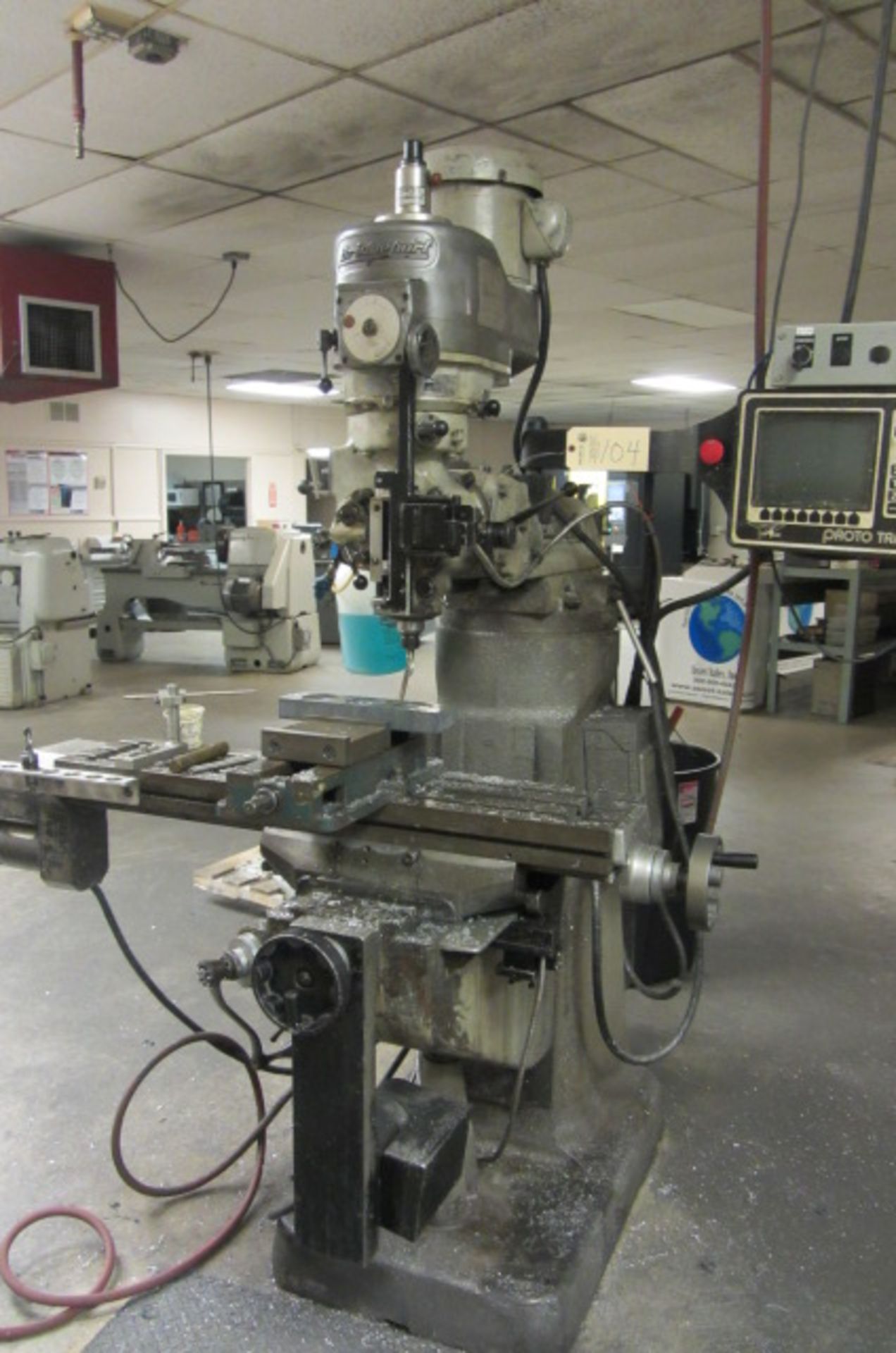 Bridgeport 2-Axis CNC Kneemill with 42'' x 9'' Table, R-8 Snapchange Spindle Speeds Variable to 4, - Bild 5 aus 5