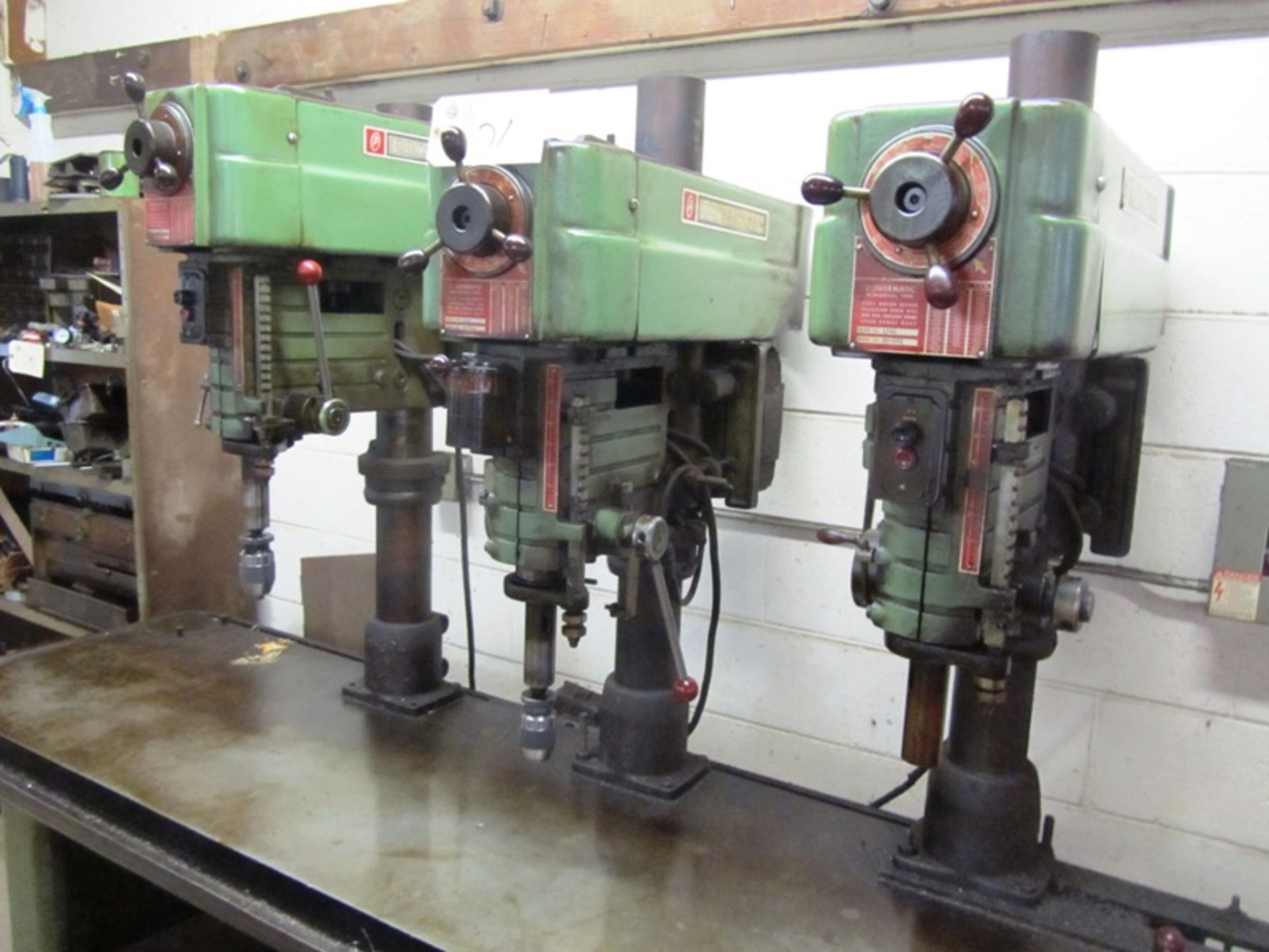 Powermatic Model 1200 20'' 3 Head Production Drill with Adjustable Heads, 24'' x 80'' Work Table, - Image 2 of 3
