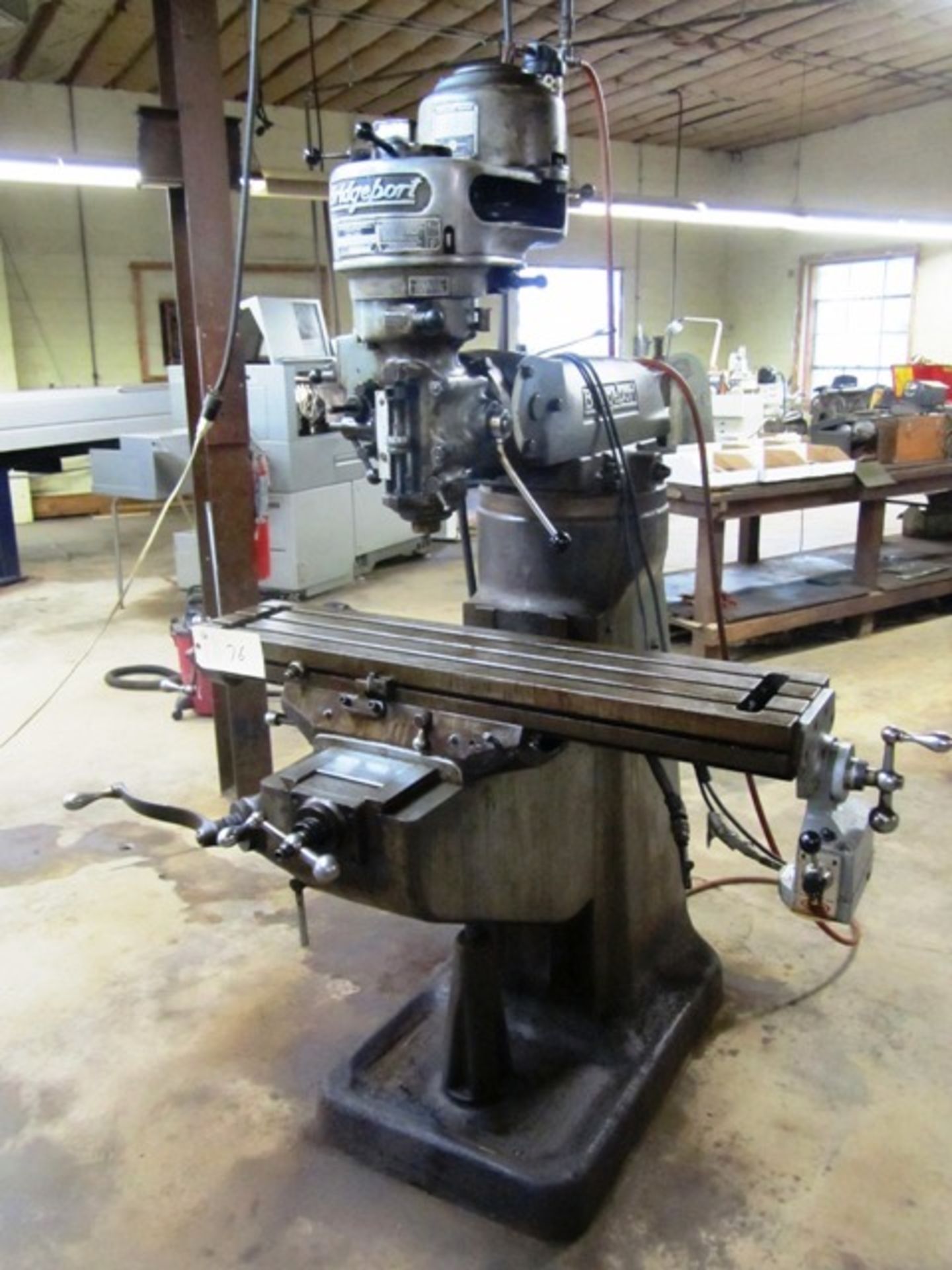 Bridgeport 1 HP Vertical Milling Machine with 9'' x 42'' Power Feed Table, Spindle Speeds to 2,720