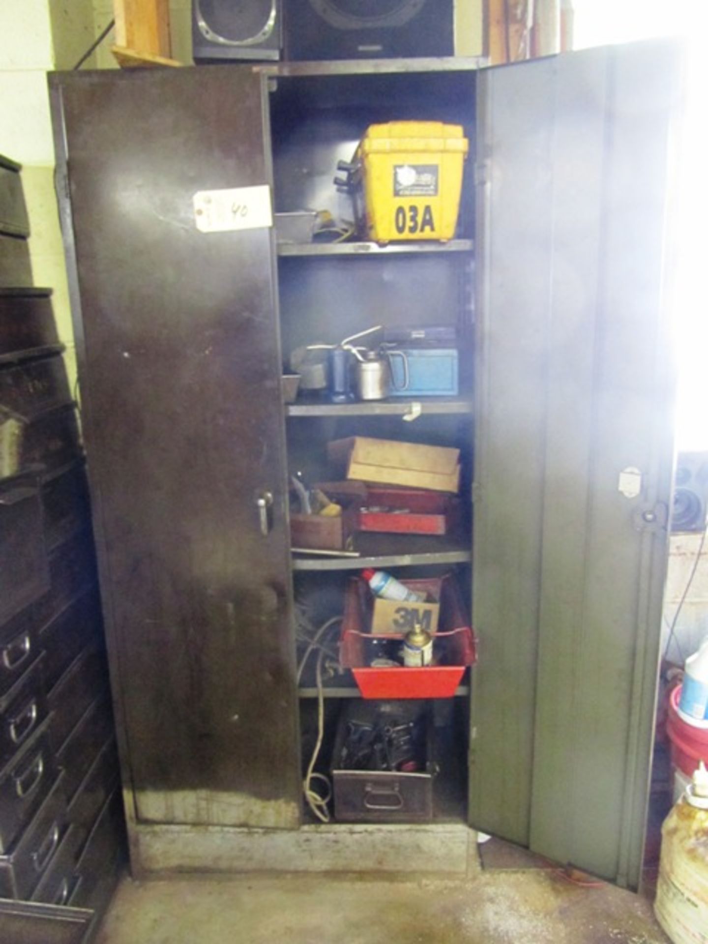 2 Door Cabinet with Contents