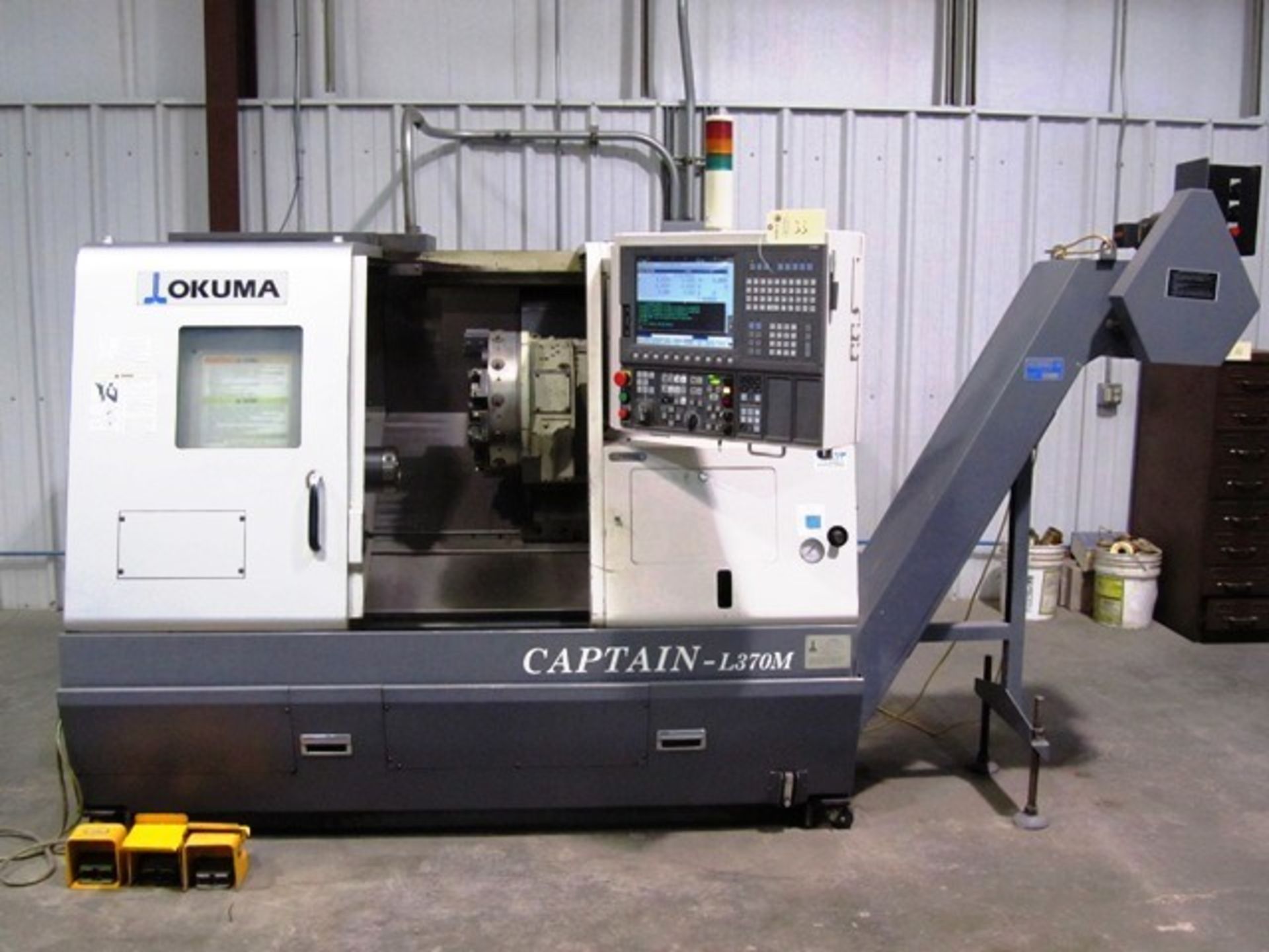 Okuma Model Captain L370M CNC Turning Center with Milling, `C' Axis, 12 Station Turret, Collet - Image 4 of 7