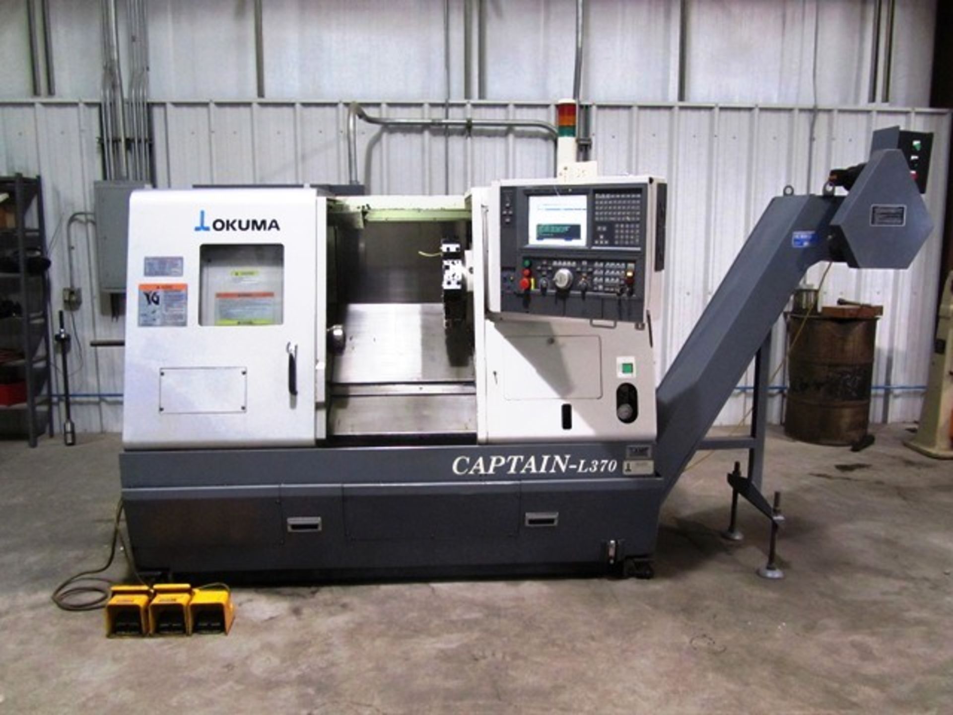 Okuma Model Captain L370 2-Axis CNC Turning Center with 8'' 3-Jaw Power Chuck, Collet Chuck, 20'' - Image 4 of 6