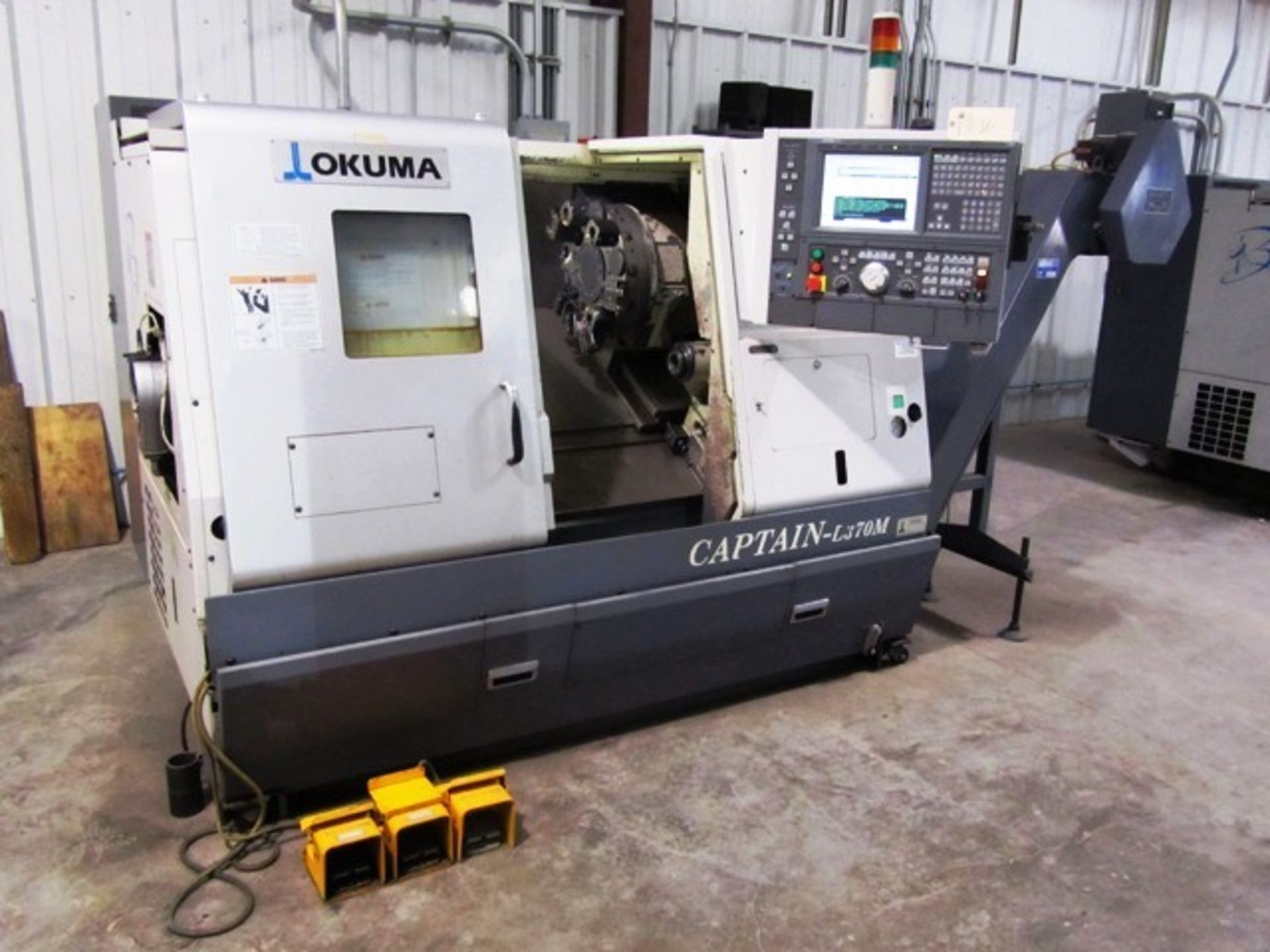 Okuma Model Captain L370M CNC Turning Center with Milling, `C' Axis, 12 Station Turret, 10'' 3-Jaw