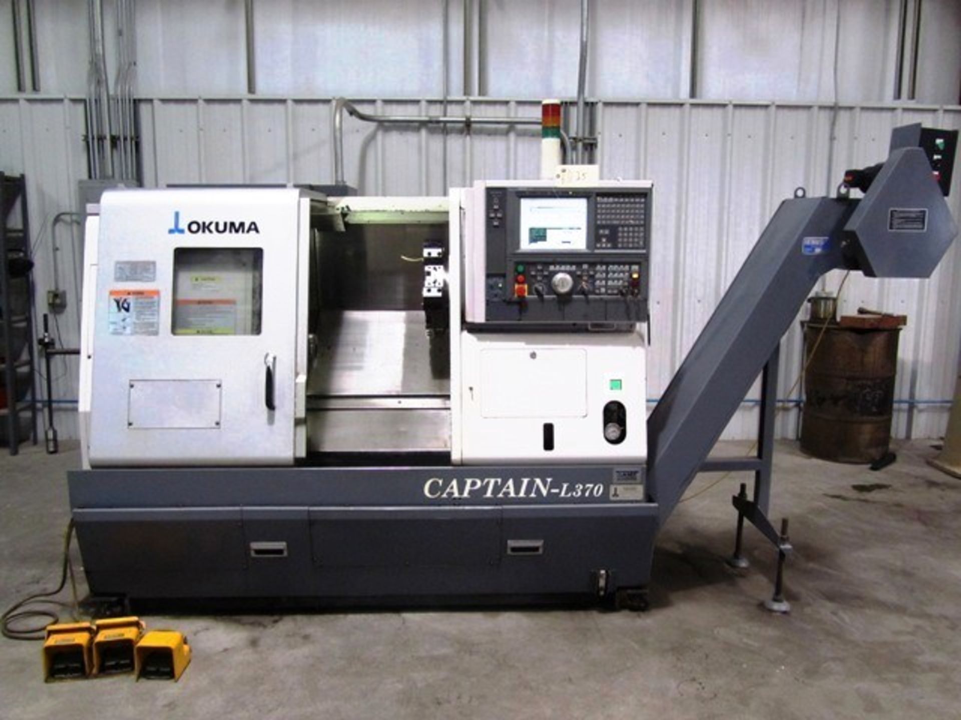 Okuma Model Captain L370 2-Axis CNC Turning Center with 8'' 3-Jaw Power Chuck, Collet Chuck, 20'' - Image 6 of 6