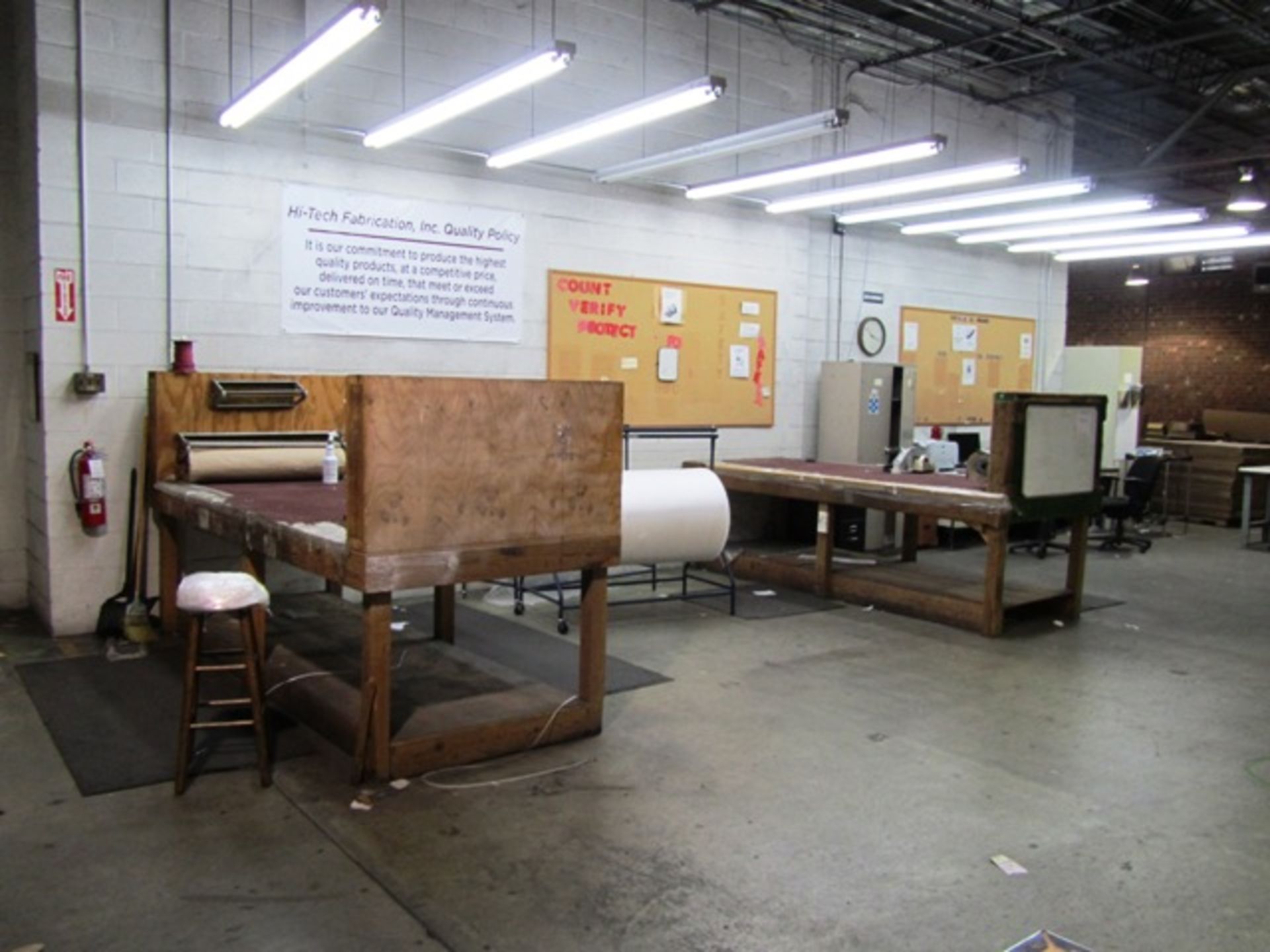 Balance of Shipping Area - Benches, Bubble Wrap, Desks, (no computers, no label machine) (as