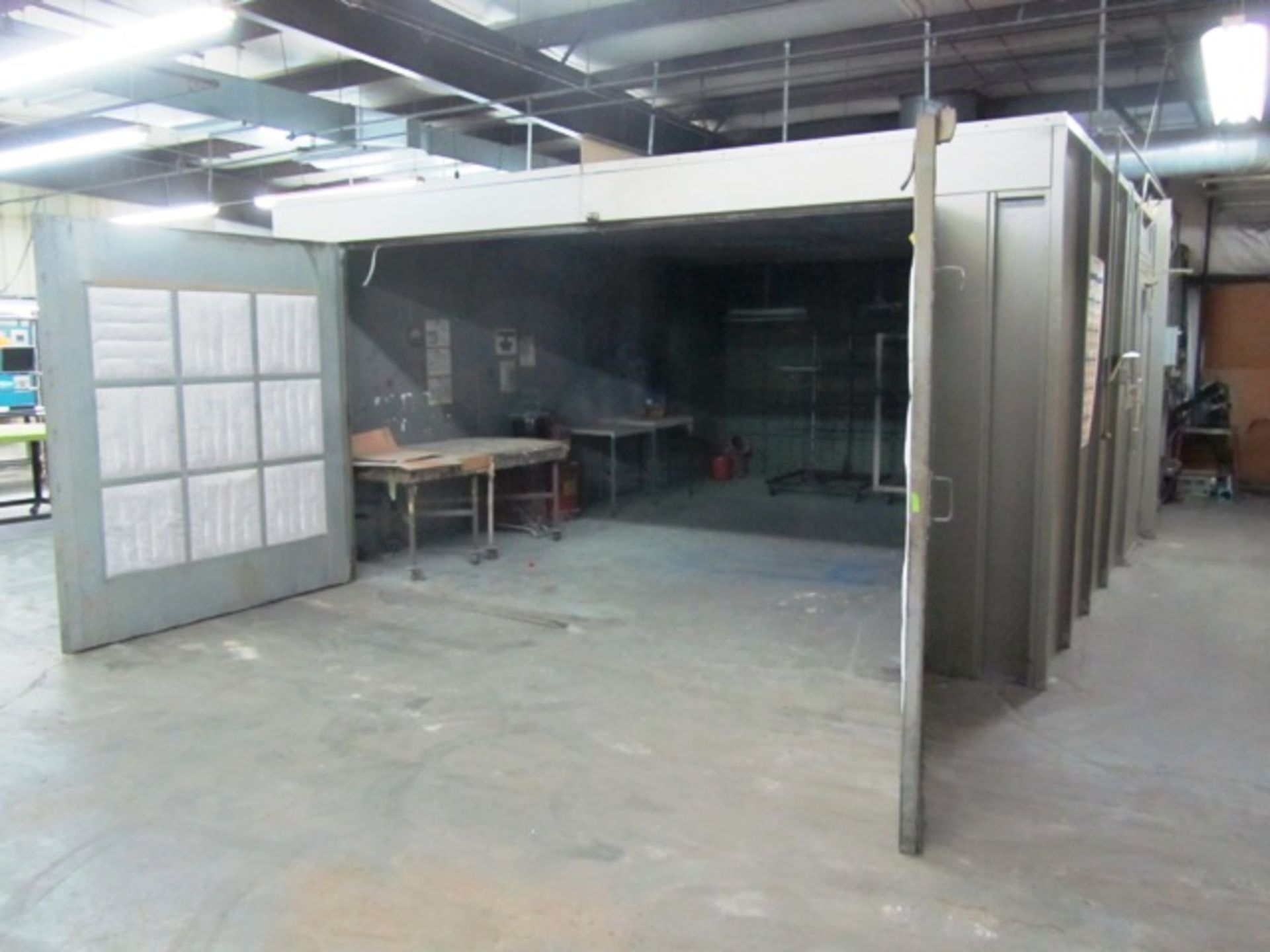14' W x 20' L x 8' H Wet Paint Booth with Top Rear Exhaust, Double Doors, Explosion Proof Lights, - Image 2 of 2