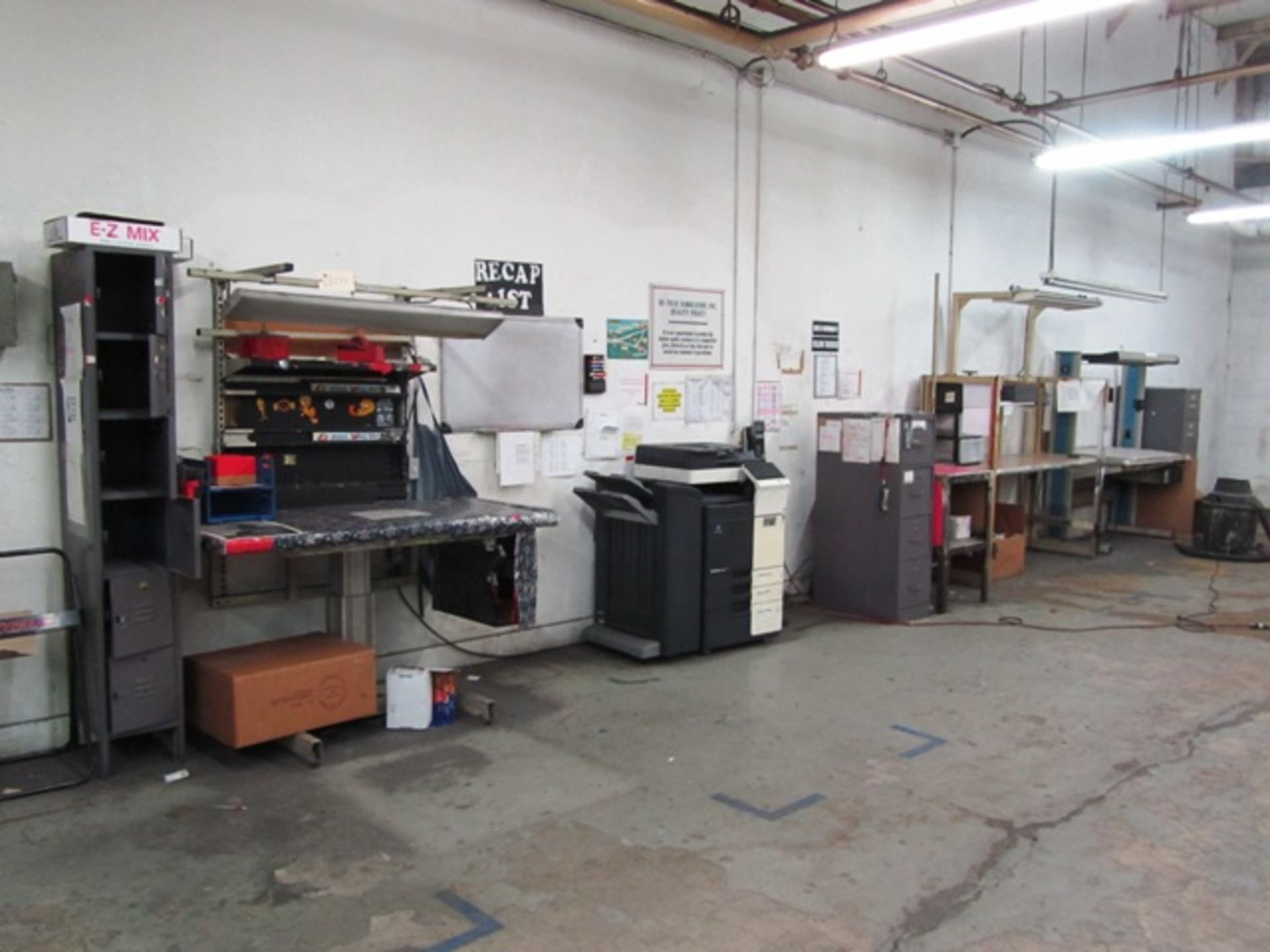 (3) Workbenches with Overhead Lights