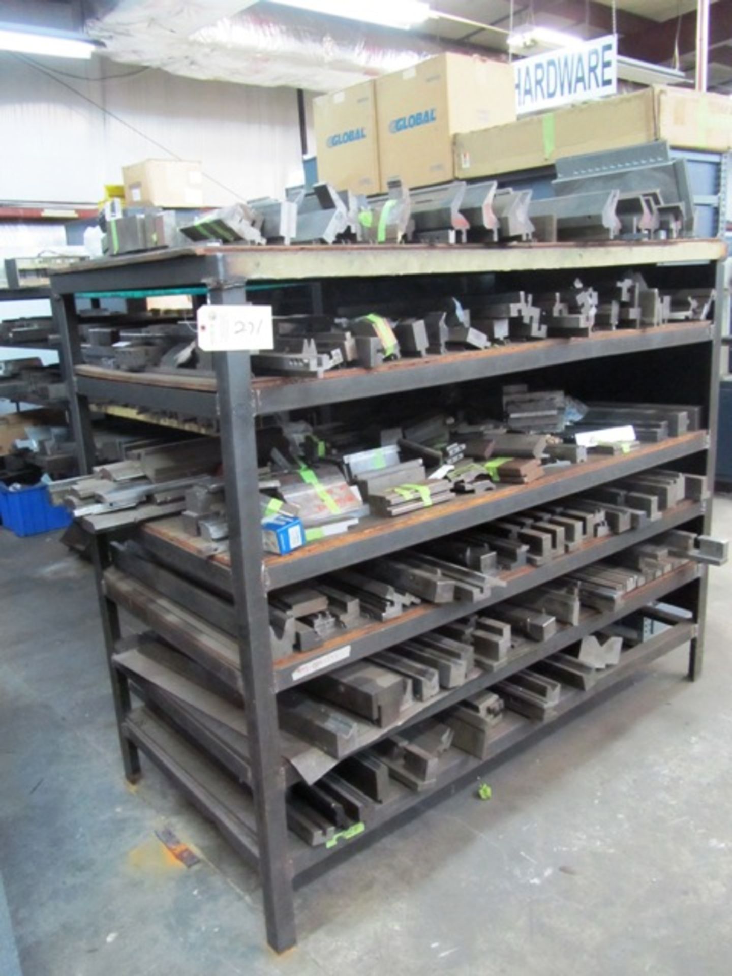 Shelf with Assorted Press Brake Dies