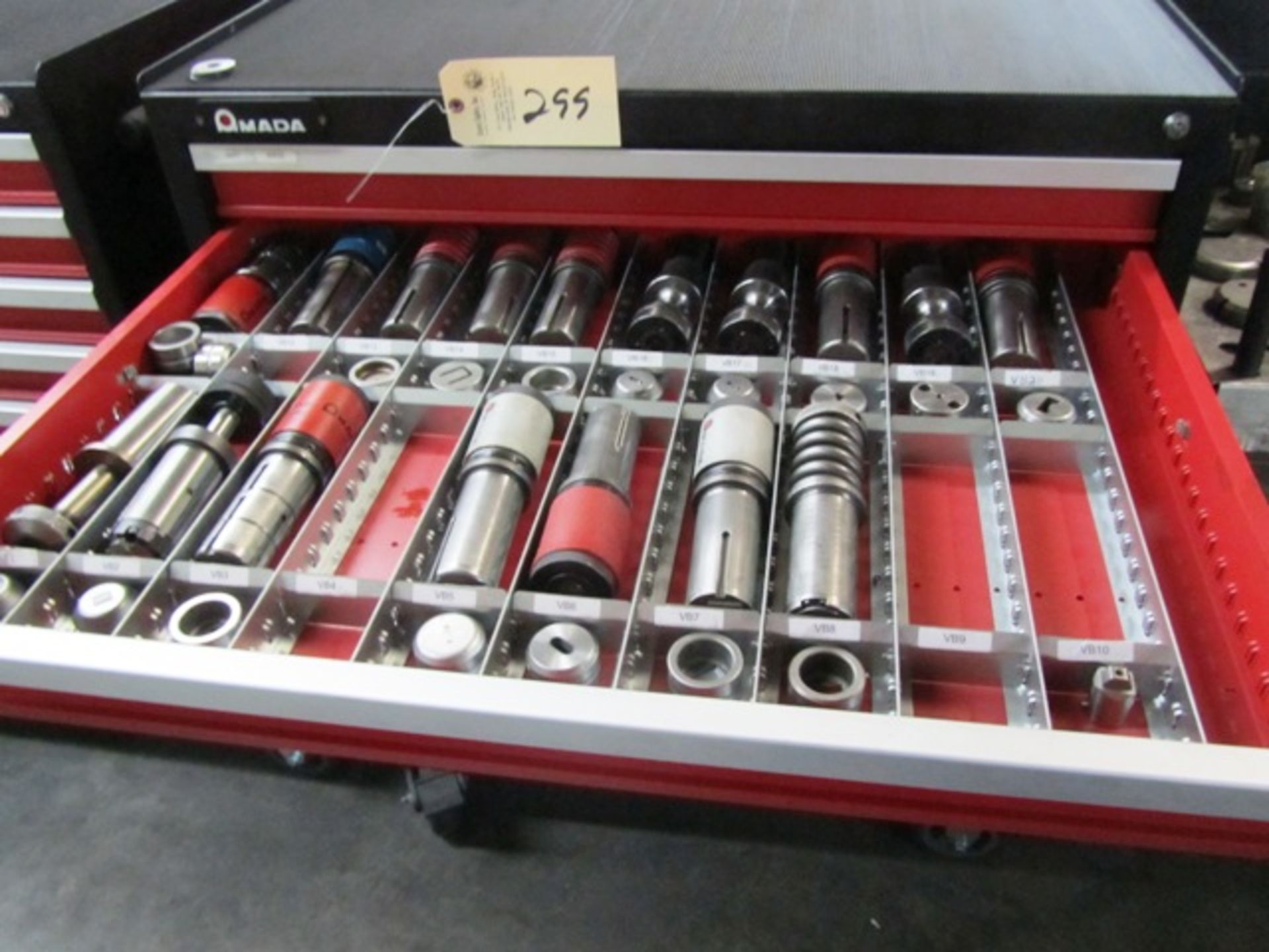 Amada 8 Drawer Portable Tool Cabinet with Turret Punches & Dies - Image 3 of 7