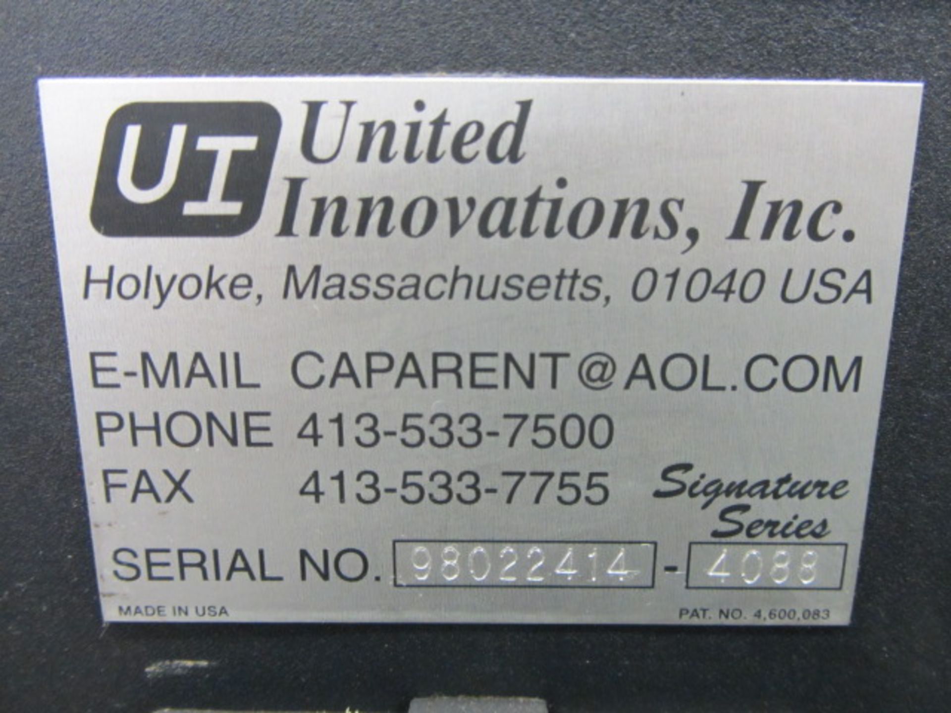 United Innovations Signature Series Engraver with Speed Controls, PC, sn:98022414-4088 - Image 3 of 4