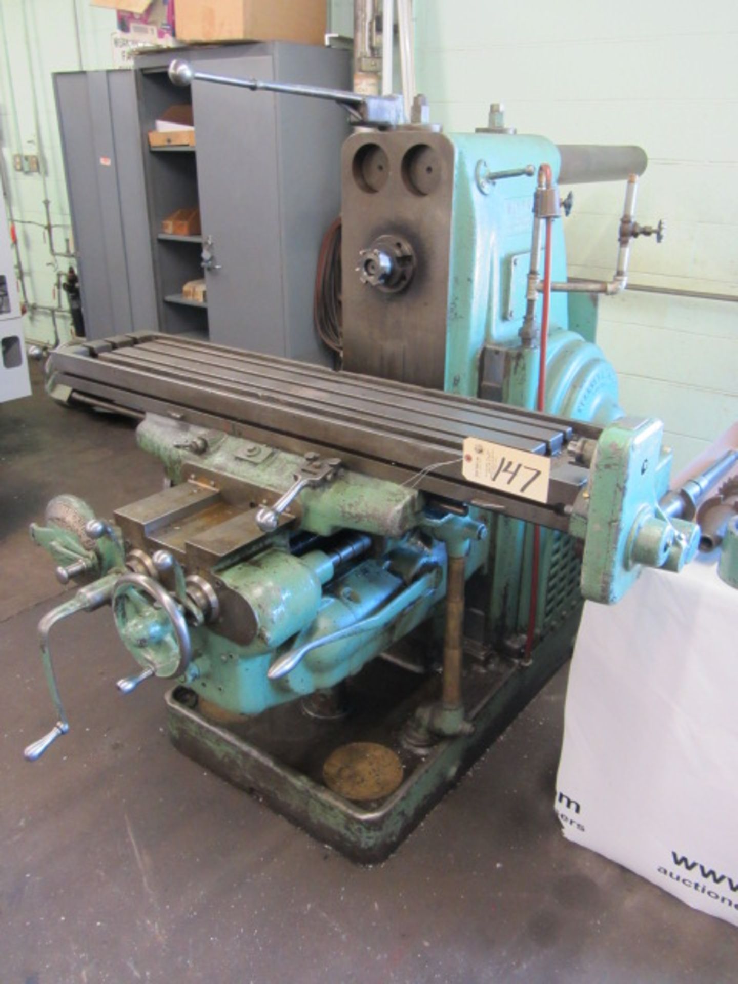 Milwaukee Horizontal Milling Machine with Arbor Support, 12'' x 56'' Work Table, #50 Taper Spindle