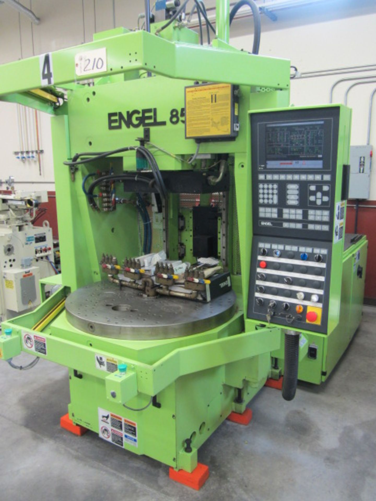 Engel 85 Model ES330H/85US 85 Ton Vertical Plastic Injection Molder with 38'' Diameter 180 Degree - Image 2 of 7