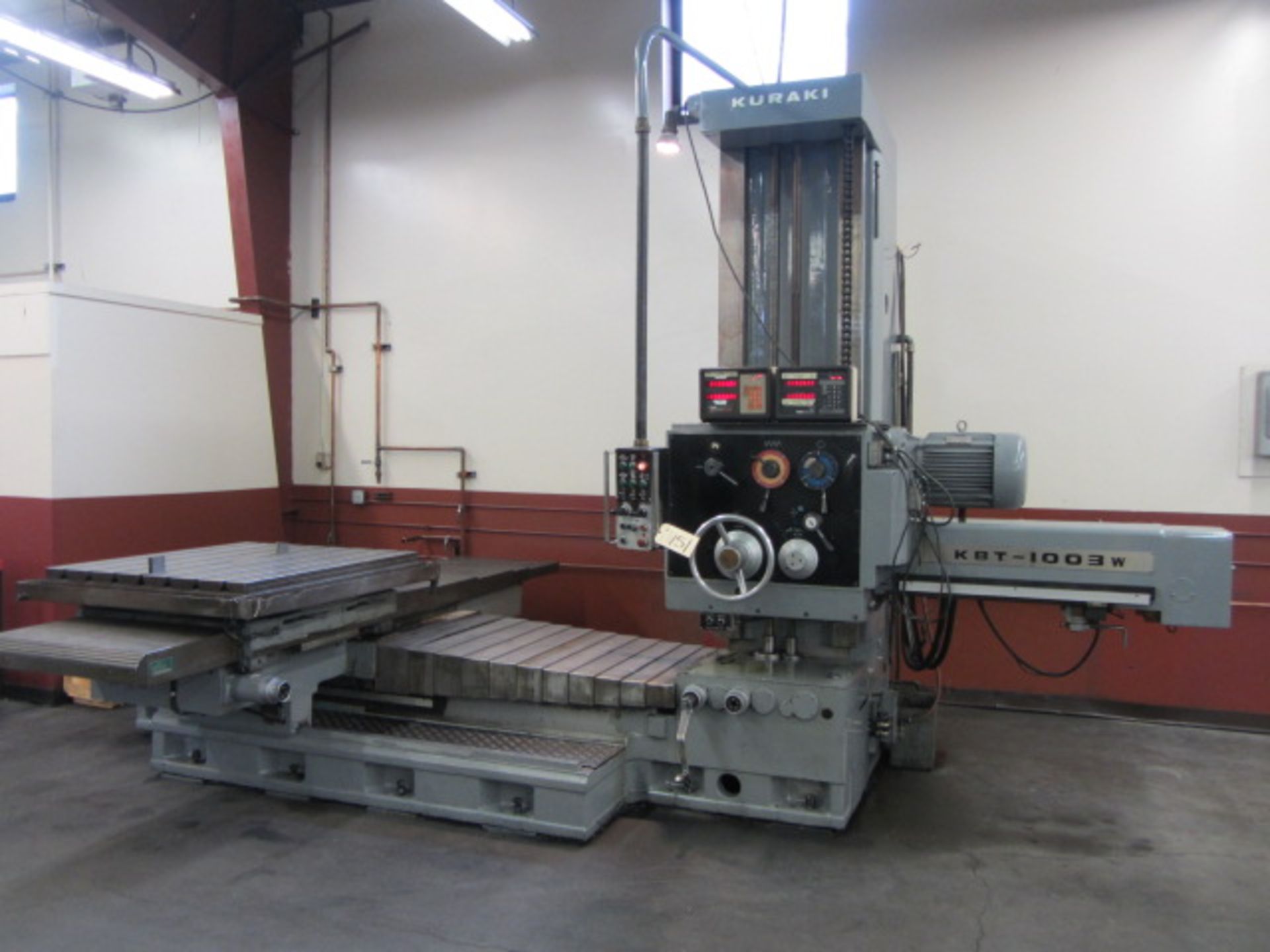 Kuraki Model KBT-1003W 4'' Table Type Horizontal Boring Mill with 41'' x 47'' Rotary Table, Approx