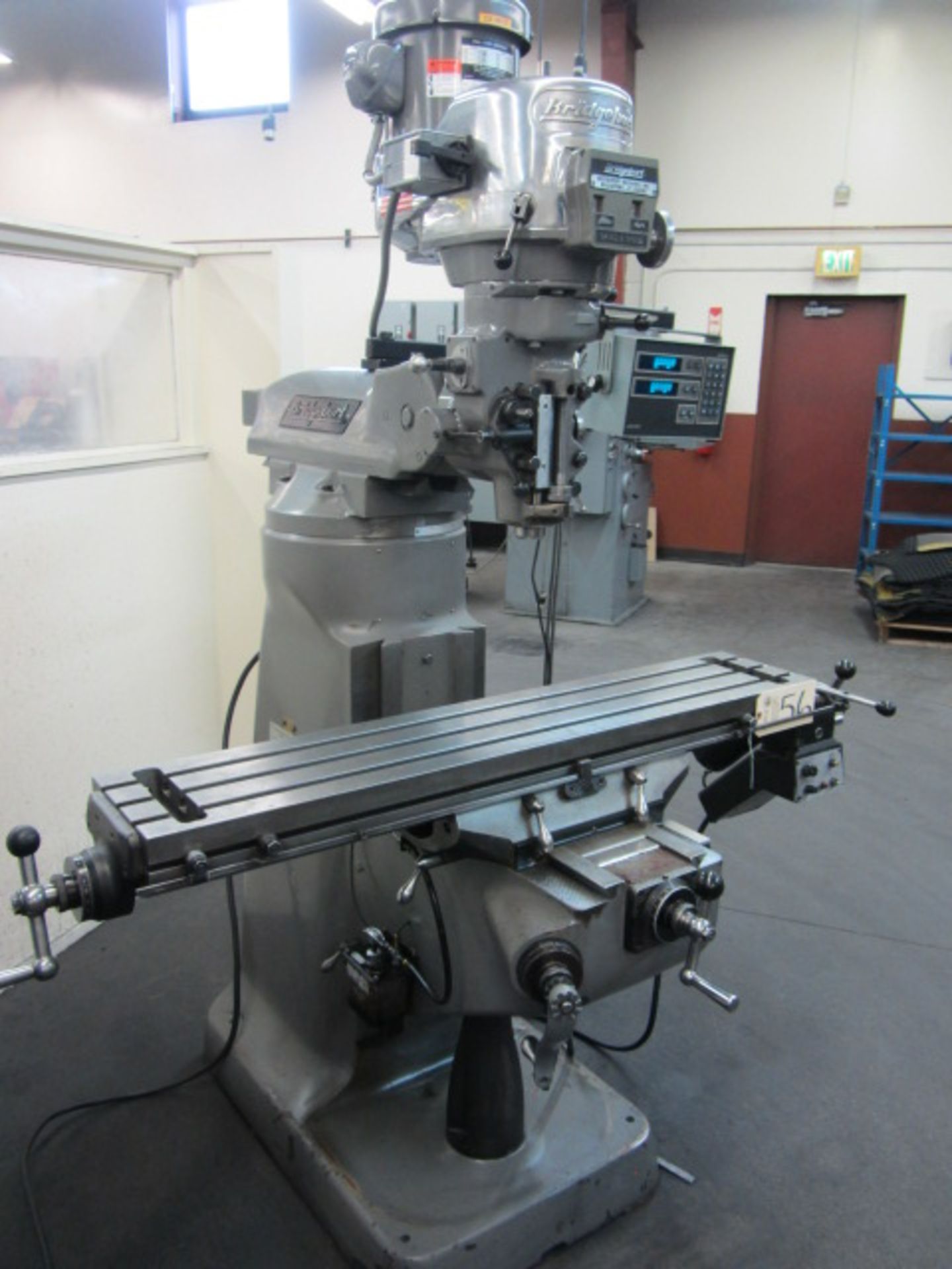 Bridgeport Variable Speed Vertical Knee Mill with 9'' x 48'' Power Feed Table, R-8 Spindle Speeds - Image 4 of 4