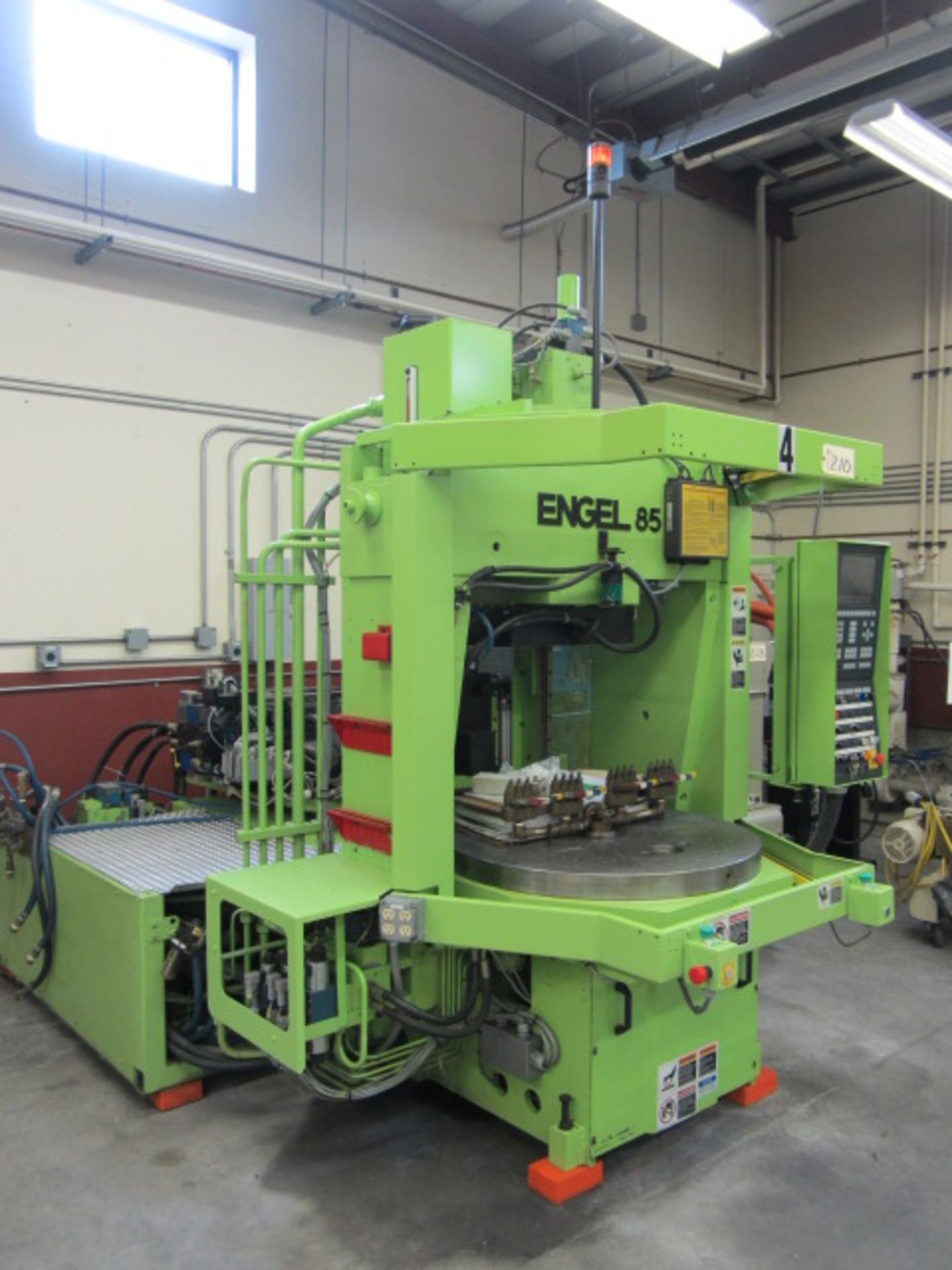 Engel 85 Model ES330H/85US 85 Ton Vertical Plastic Injection Molder with 38'' Diameter 180 Degree - Image 6 of 7