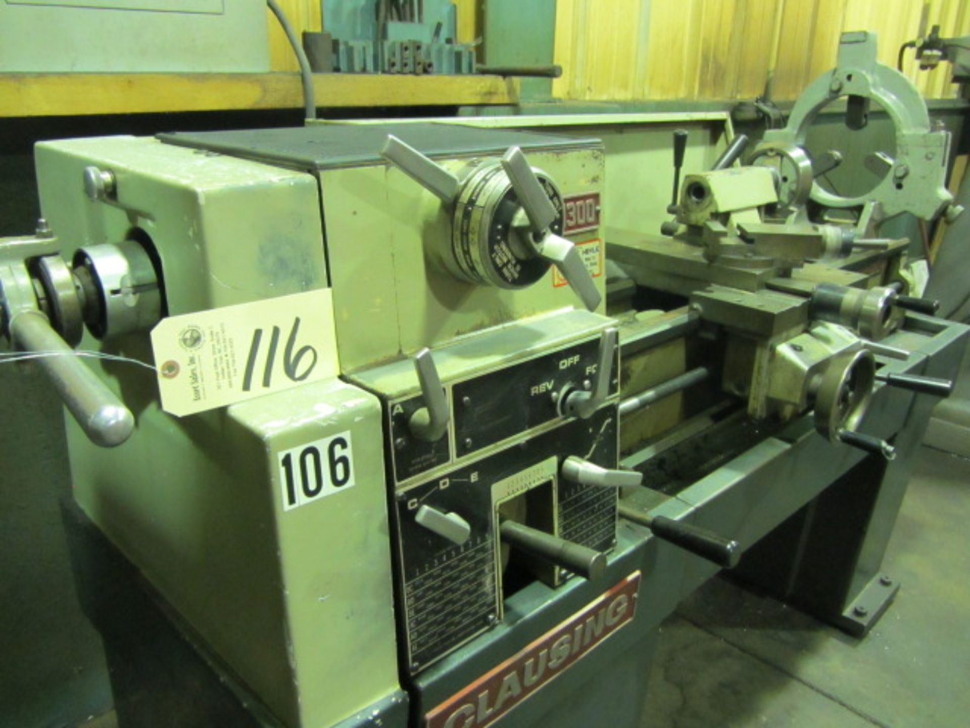 Clausing Model 1300 13'' Swing x 32'' Centers Tool Room Engine Lathe with Taper Attachment, 5 `C' - Image 5 of 5