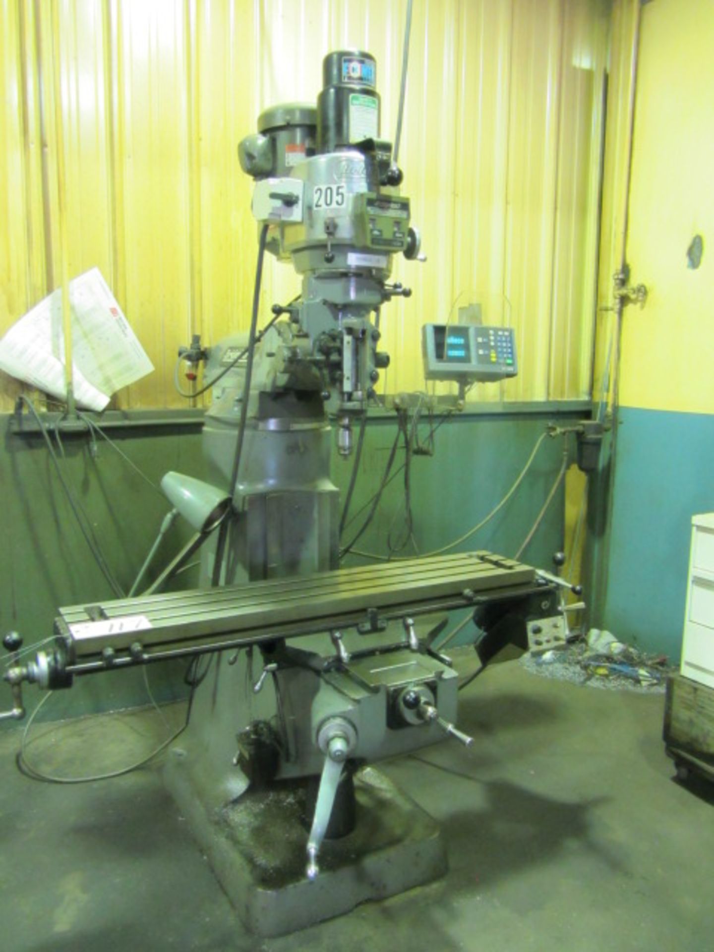 Bridgeport Variable Speed Vertical Milling Machine with 9'' x 48'' Power Feed Table, R-8 Spindle