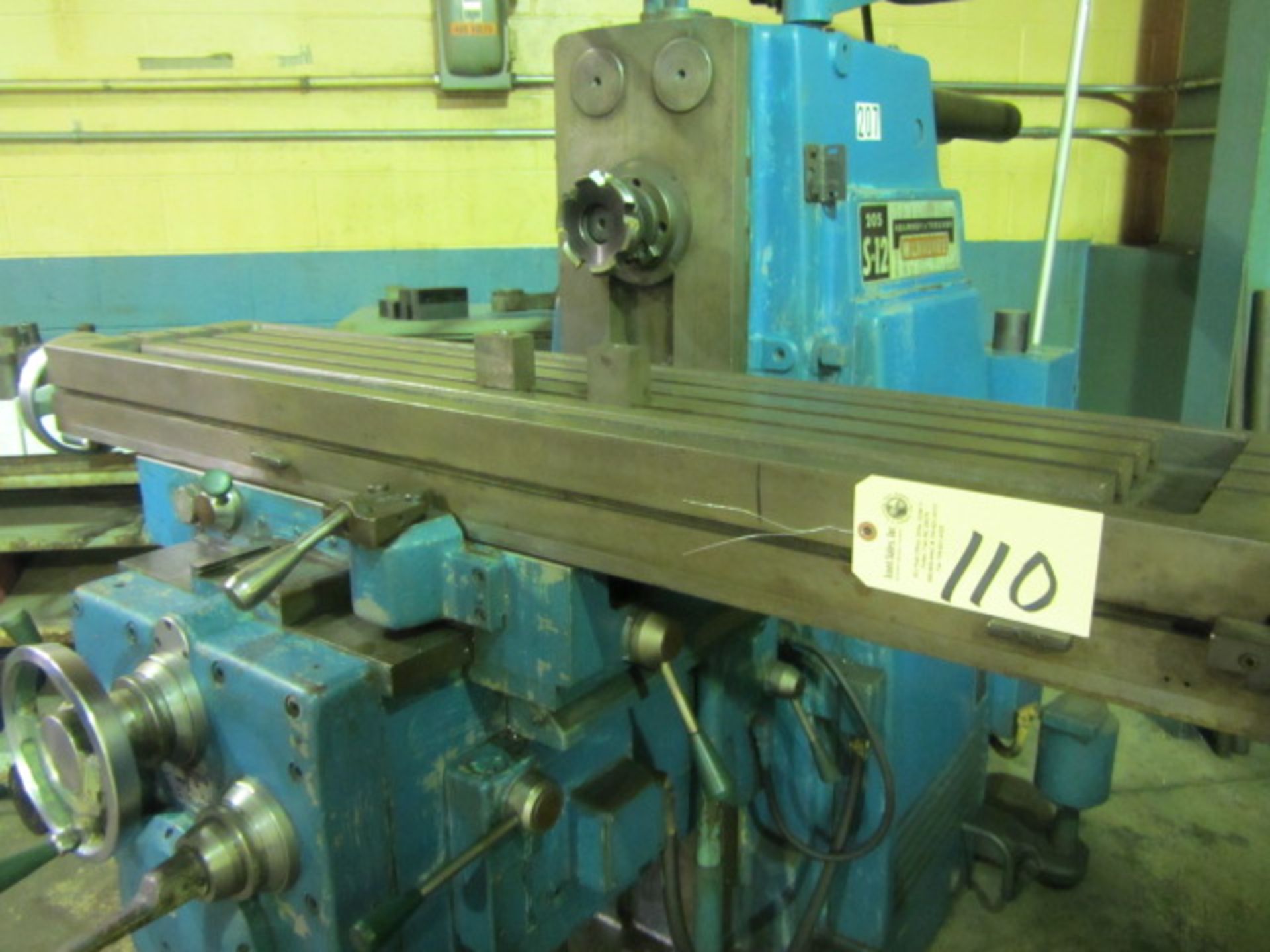 Kearney & Trecker Model S12, 205 Milwaukee Horizontal Milling Machine with 12'' x 56'' Power Feed - Image 2 of 6