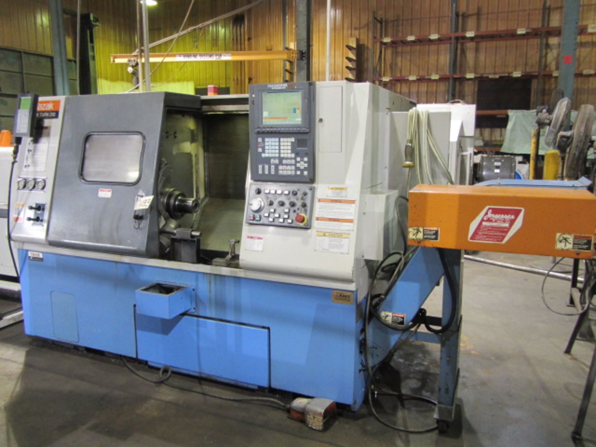 Mazak Model QT 250 CNC Turning Center with 3-Jaw Power Chuck, Collet Chuck, 24'' Centers to