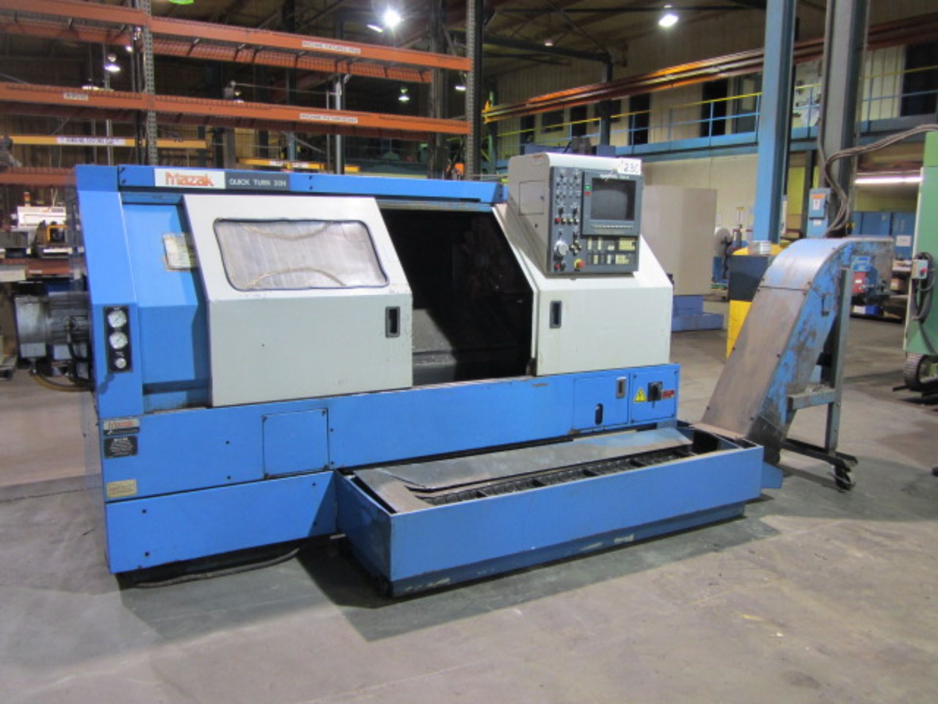 Mazak Model QT30N CNC Turning Center with 12'' 3-Jaw Power Chuck, 36'' Centers, Touch Probe, 8
