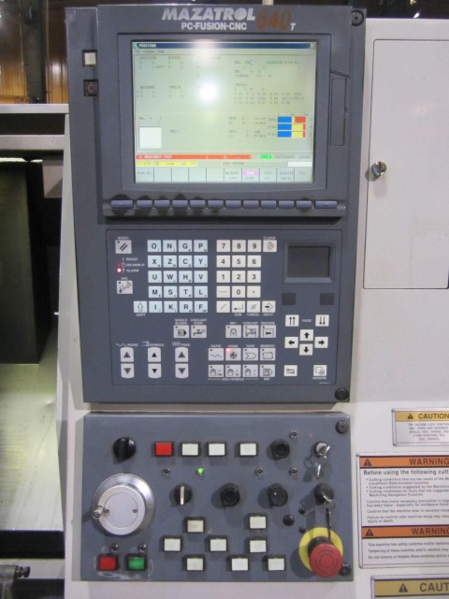 Mazak Model QT 250 CNC Turning Center with 3-Jaw Power Chuck, Collet Chuck, 24'' Centers to - Image 3 of 6