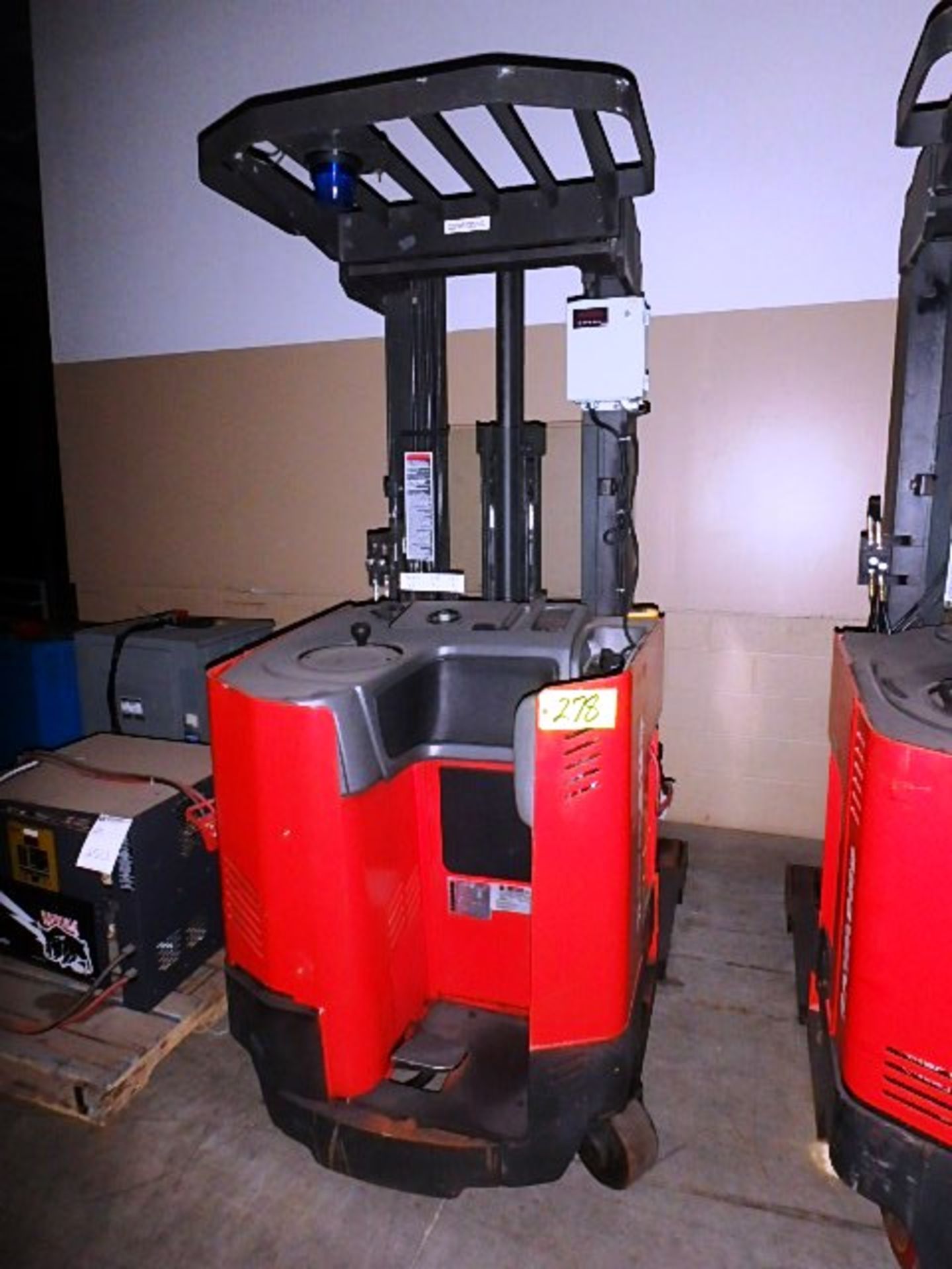 Raymond Model EAST-R45TT 4500lb Capacity Electric Standup Forklift with 211'' Lift Height, Coil