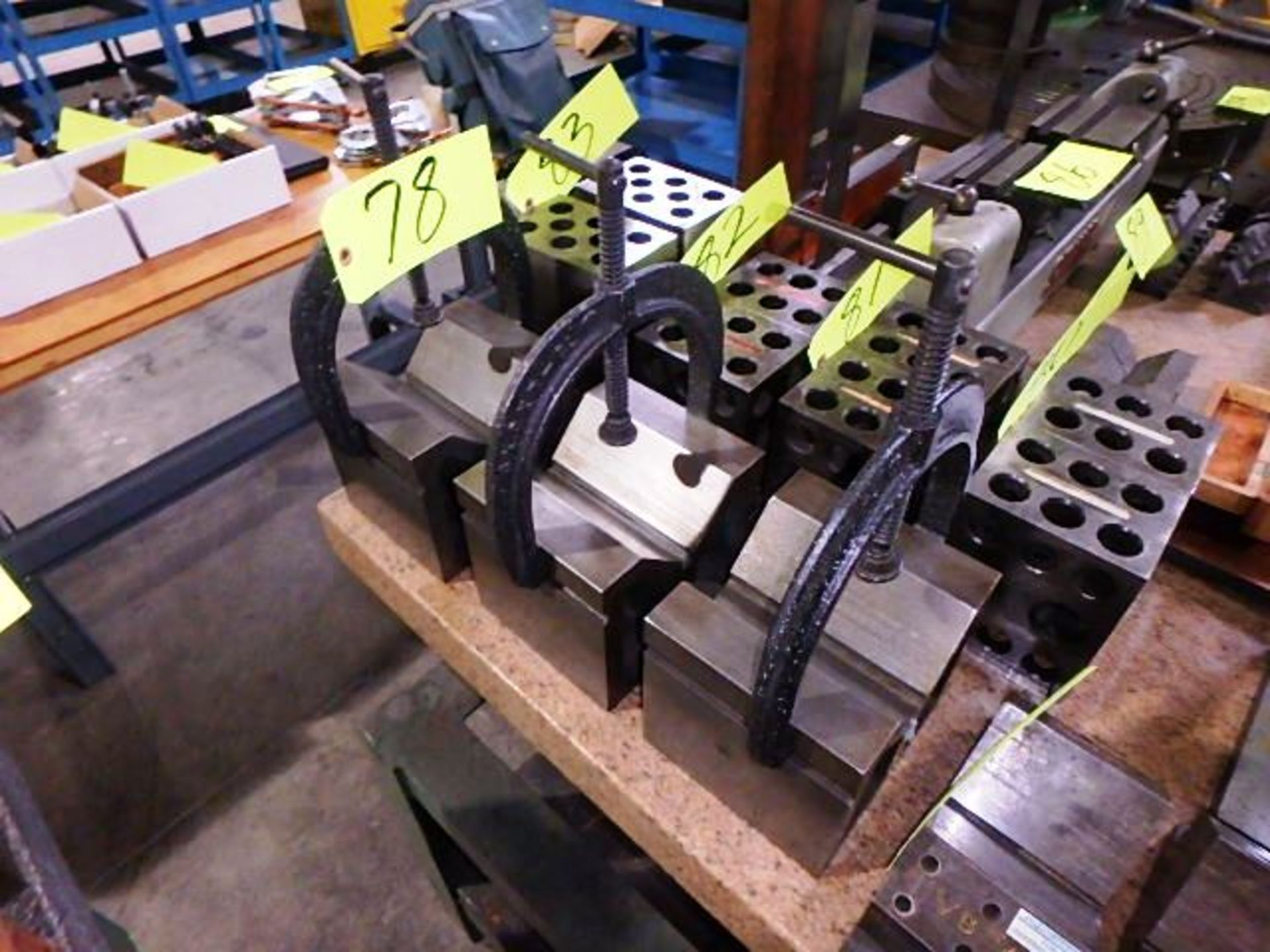 (3) 6'' x 6'' x 7'' V-Blocks with Clamps