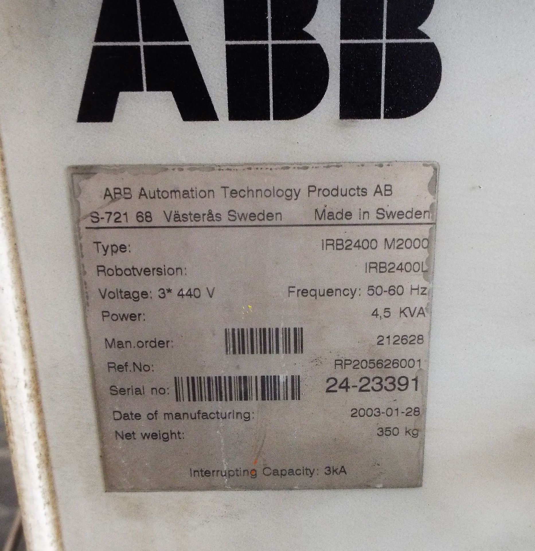 ABB-IRB 2400L Robotic MIG Welding Set. - Image 12 of 23