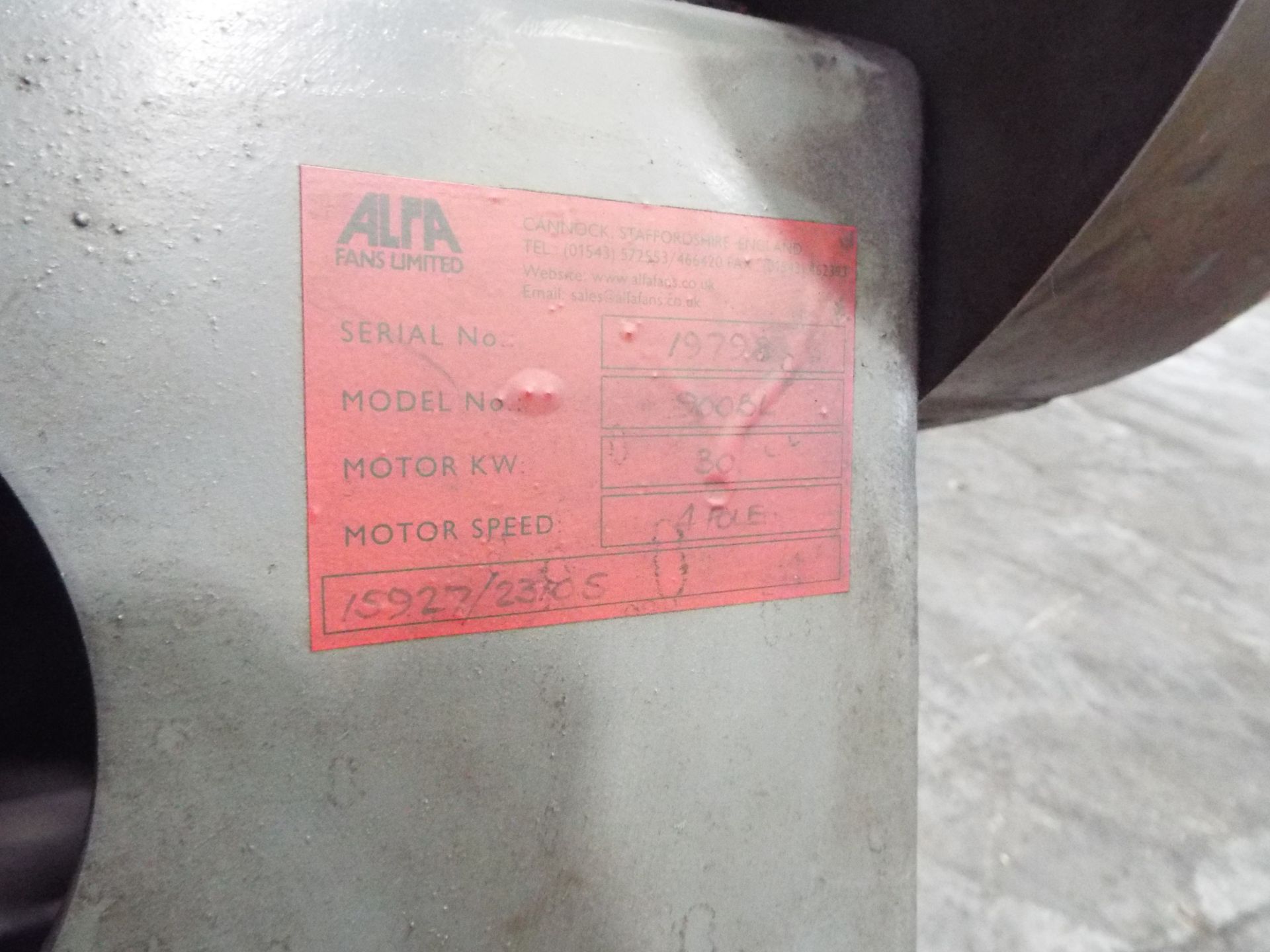 Alfa Fans 30KW Invertor Controlled Localised Exhaust Ventilation Unit - Image 5 of 12