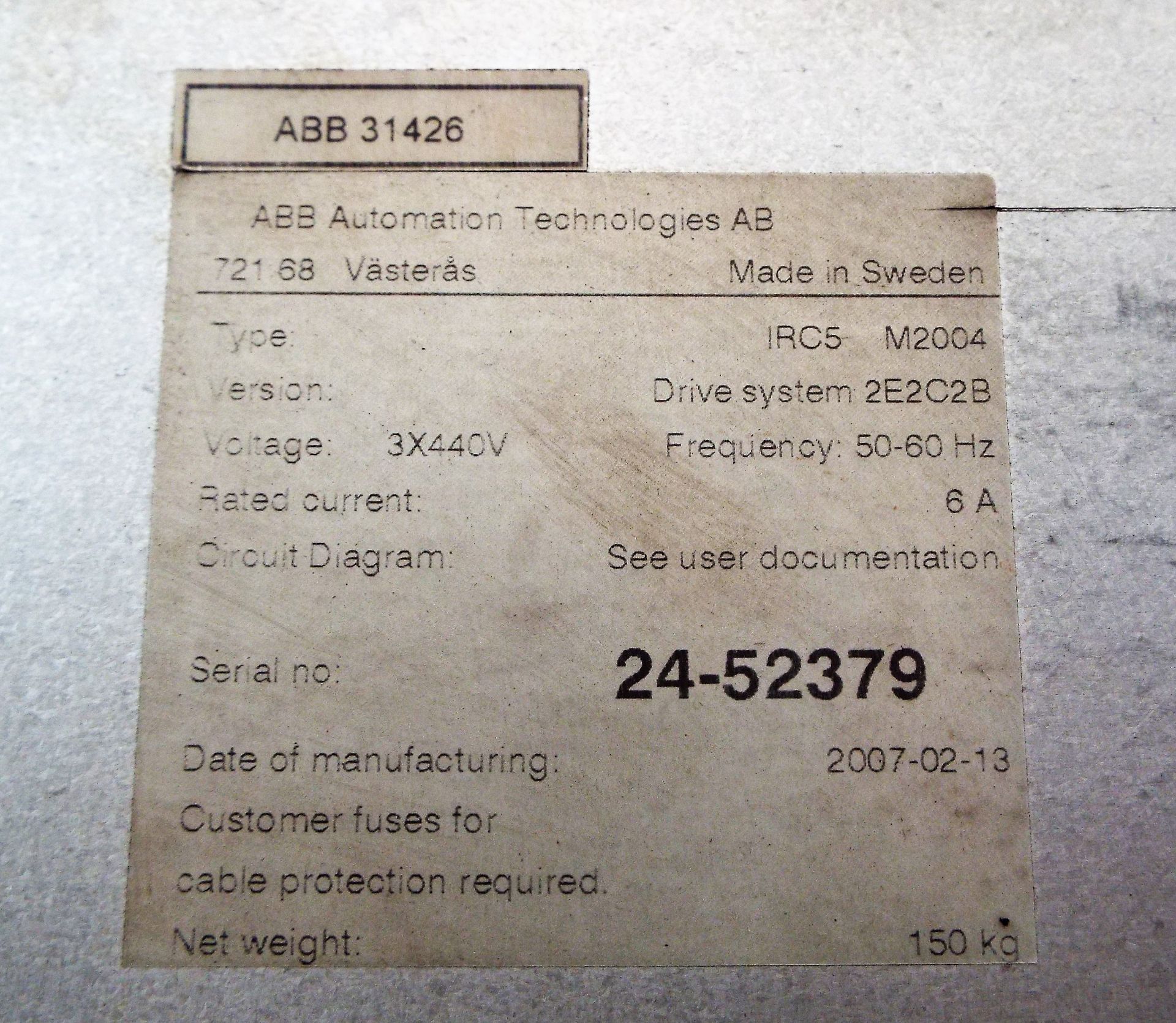 ABB-IRB-2400L-IRC 5 Six Axis Robot. - Image 4 of 14