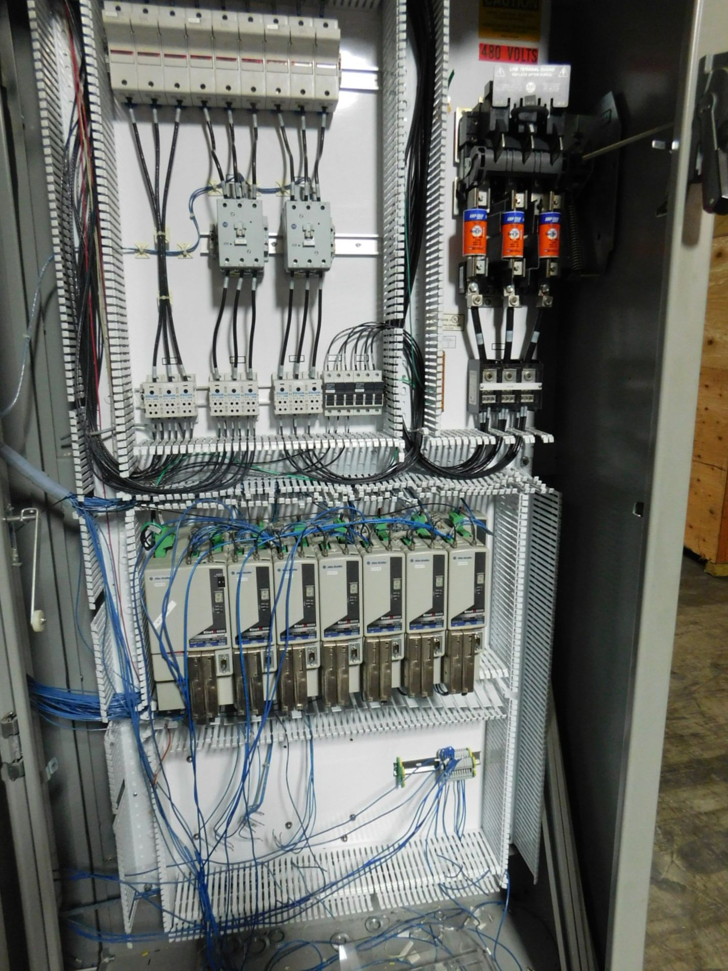 Load PLC Electrical Panel ,480v packaging conveyor, Allen Bradley 22B-D6P0N104 , Allen bradley Power - Image 13 of 26