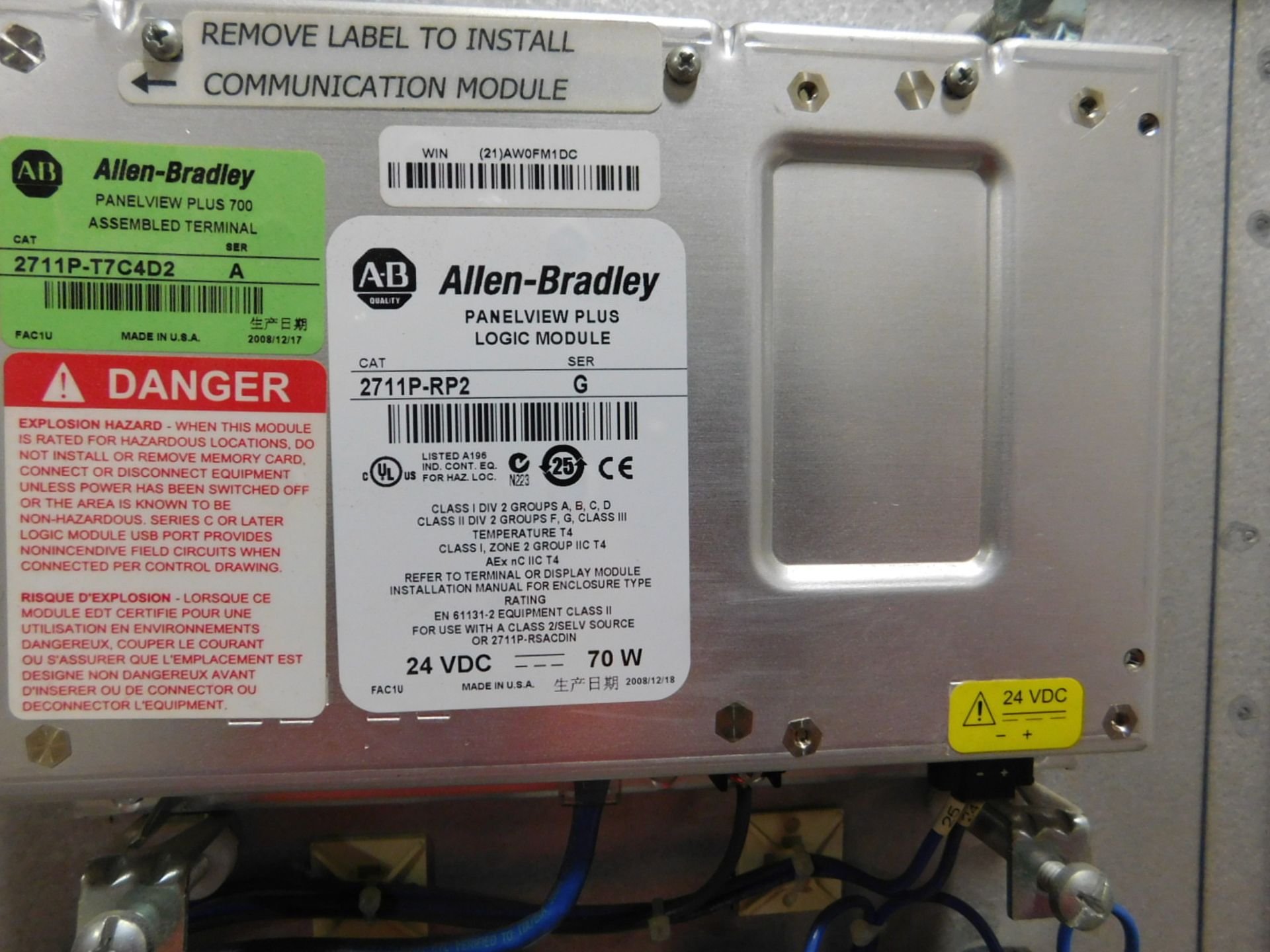 ALLEN BRADLEY 721 68 Vasteras Type of robot IRB2600, Type IRC5 M2004 Ver. 53A 262V, voltage 3X480V - Image 9 of 15