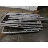 Metal Aluminium Cage Est. 18 Rails 6-Walls 30"x76", 1- 5' x 63" walls, 1 40 1/2" X 75 1/2" Side wall