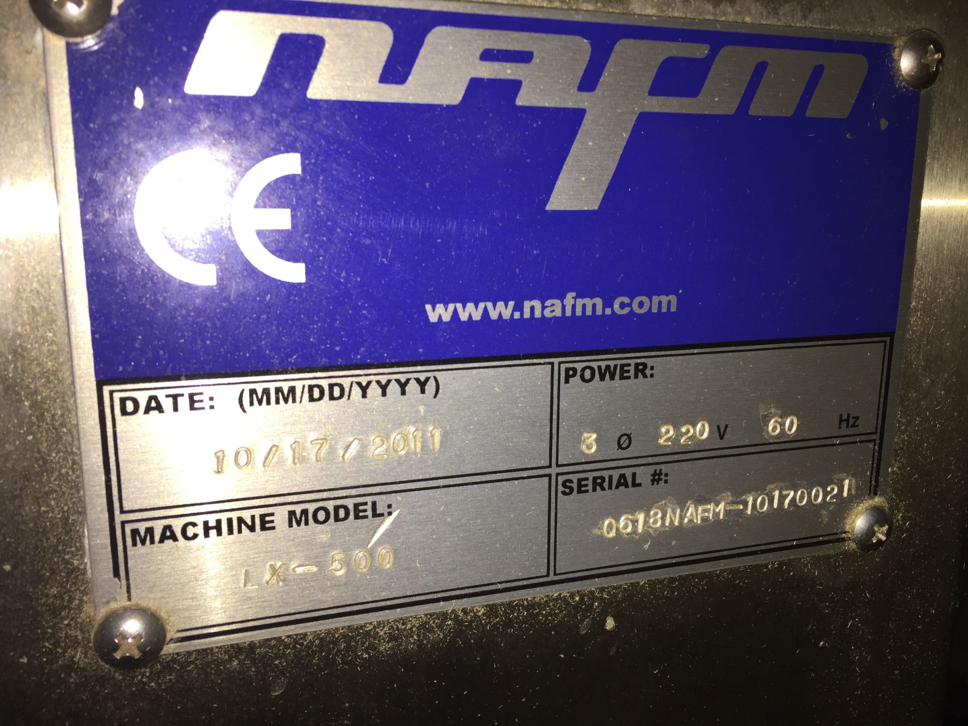 NAFM,LX-500,Inline Shrink labelng Machine, SN: 0618NAFM-10170021, Mfg. 10/17/2011 :equipment located - Image 15 of 23