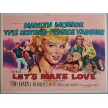 Lets Make Love (1960) first release British Quad film poster with fantastic artwork by Tom