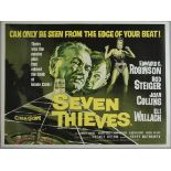 Seven Thieves (1960) first release Cinemascope British Quad film poster. Starring Edward G.