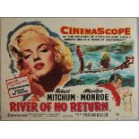 River of No Return (1954) first release rare British Quad film poster.