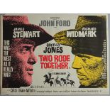 Two Rode Together (1961) first release original British Quad film poster in rolled condition.