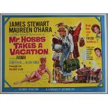 Mr Hobbs Takes a Vacation (1962) first release British Quad film poster in excellent rolled