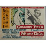 Moby Dick (1956) first release British Quad film poster.