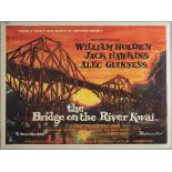 The Bridge on the River Kwai (1957) first release original British Quad film poster.