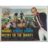 Mutiny on the Bounty (1962) British Quad film poster.