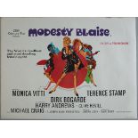 Modesty Blaise (1966) first release British Quad film poster from 20th Century Fox and featuring