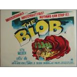 The Blob (1958) first release full colour British Quad film poster 'x' certificate.