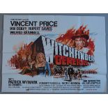 Witchfinder General (1968) Original First Release British Quad Horror Tigon film poster from Edgar