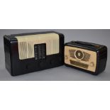 2 vintage bakelite radios: A Murphy U102 and an Ultra Coronation Twin R.