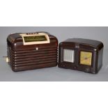 2 vintage bakelite radios: Bush DAC 91 with push button tuner and a scarce Noble radio.