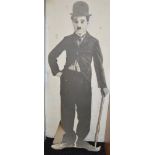 Charlie Chaplin life size (60 x 24inch) stand-up with backing stand to reverse,