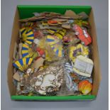 A quantity of mixed 1950s educational card cutout pieces